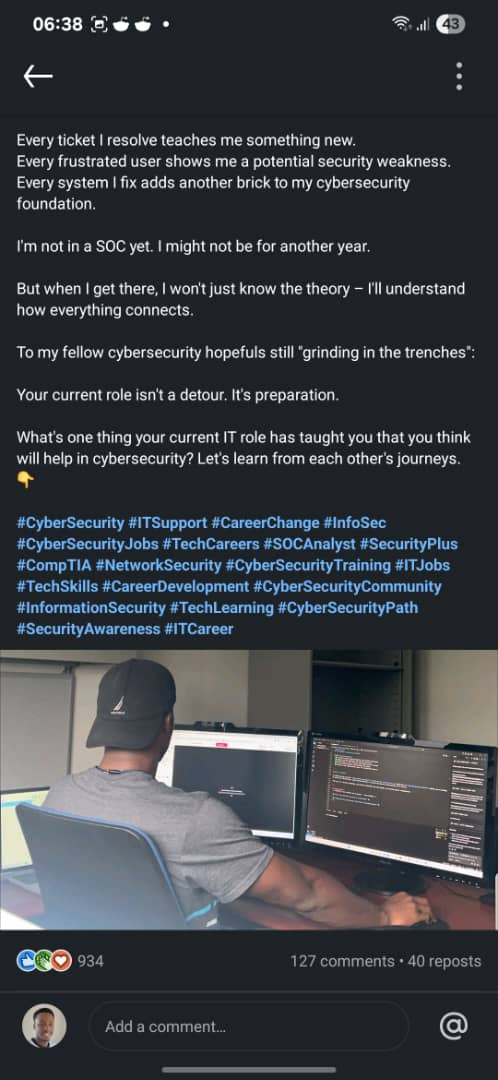 LinkedIn testimonial screenshot